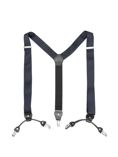 Bencivenga Leather-details Braces In Blue
