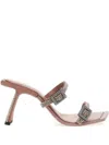 Benedetta Bruzziches Jeweled Straps Square Toe Sandals In Pink