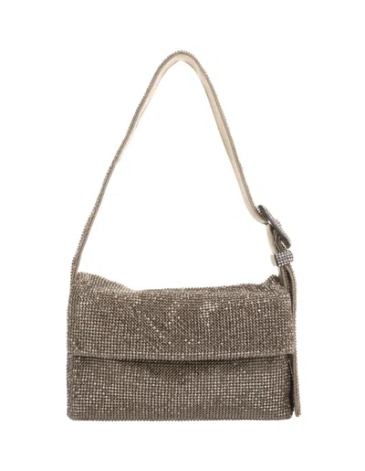 Benedetta Bruzziches Vittissima Crystal-embellished Shoulder Bag In Rosa