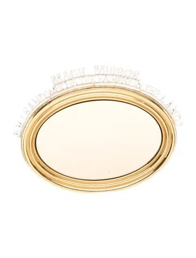 Pre-owned Benedetta Bruzziches Acrylic Minaudière In Gold