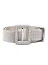 Benedetta Bruzziches Silk Rhinestone Mesh Belt With Sophisticated Buckle