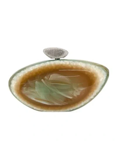 Benedetta Bruzziches Armonia Clutch Bag In Green