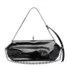 Benedetta Bruzziches Shoulder Bag Metallic Structured Shape In Black