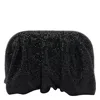 Benedetta Bruzziches Rhinestone And Satin Venus La Petite James Bond Pochette In Black
