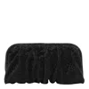 Benedetta Bruzziches Elegant Large Black Rhinestone Evening Bag For Ceremony In Black