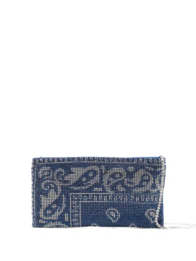 Benedetta Bruzziches Crystal-embellishment Cross Body Bag In Blue