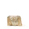 Benedetta Bruzziches Sequined Shoulder Bag In Gold