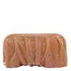 Benedetta Bruzziches Rectangular Rhinestone Ruched Clutch Bag In Orange