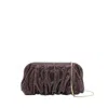 Benedetta Bruzziches La Grande Venus Crystal-embellished Pleated Clutch In Brown
