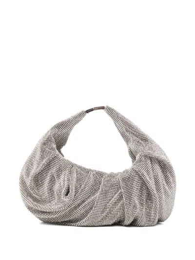 Benedetta Bruzziches Yennefer Crystal Shoulder Bag In Silver