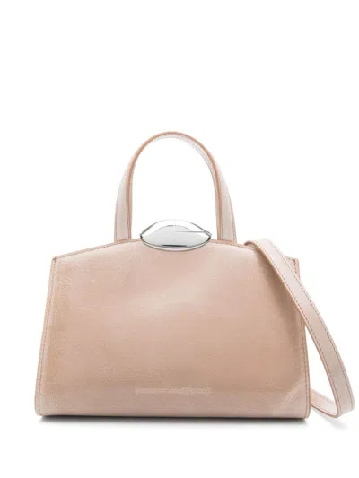 Benedetta Bruzziches Small Beige Serena Shoulder Bag In Leather