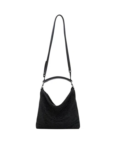 Benedetta Bruzziches Womens James Bond Jet Black Bella Ciao Mesh Shoulder Bag