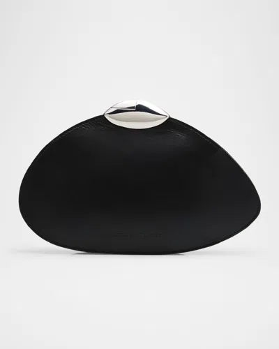 Benedetta Bruzziches Belle De Jour Ariel Leather Clutch Bag In Black
