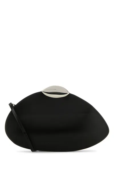 BENEDETTA BRUZZICHES BENEDETTA BRUZZICHES BLACK LEATHER BELLE DE JOUR CLUTCH