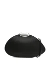 Benedetta Bruzziches Belle De Jour Ariel Leather Clutch Bag In Black