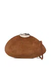 Benedetta Bruzziches Belle De Jour Logo Debossed Clutch Bag In Braun