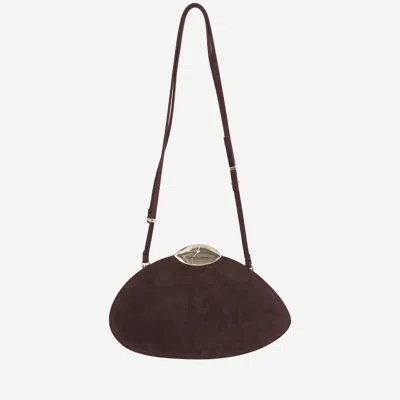 Benedetta Bruzziches Belle De Jour Suede Leather Bag In Brown