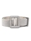 Benedetta Bruzziches Silk Rhinestone Mesh Belt With Sophisticated Buckle