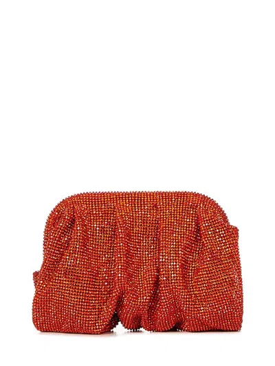 Benedetta Bruzziches Venus La Petite Crystal-embellished Clutch Bag In Naranja