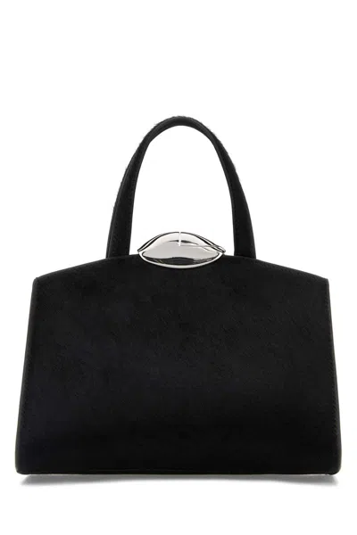 Benedetta Bruzziches Black Calf Hair Serena La Petite Handbag