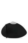 Benedetta Bruzziches Curved-flap Leather Clutch In Black