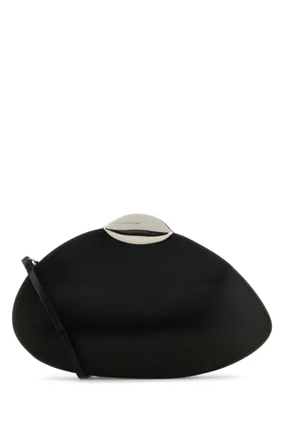 Benedetta Bruzziches Black Leather Belle De Jour Clutch In Brown