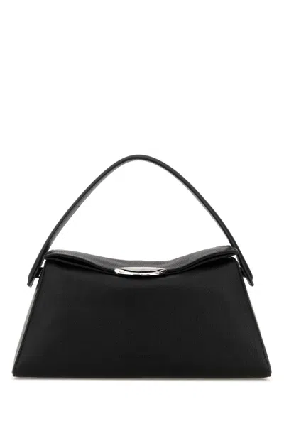 BENEDETTA BRUZZICHES BLACK LEATHER LARGE ELIF HANDBAG