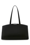 Benedetta Bruzziches Structured Leather Shopping Bag With Top Handle In Black