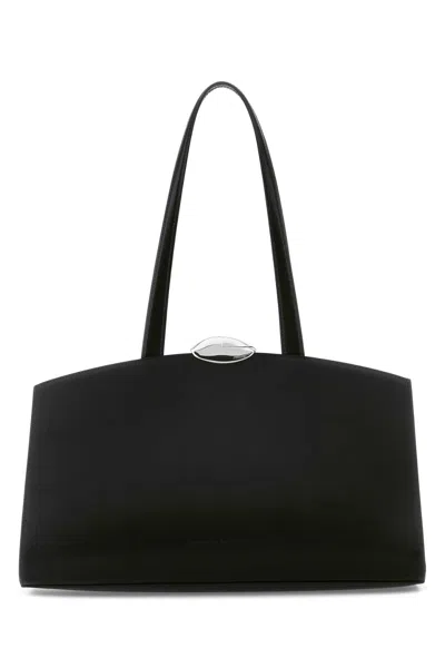 BENEDETTA BRUZZICHES BLACK LEATHER SERENA SHOPPING BAG