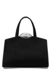 Benedetta Bruzziches Structured Calf Hair Shoulder Bag Serena La Petite In Black