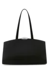 Benedetta Bruzziches Structured Leather Shopping Bag With Top Handle In Black