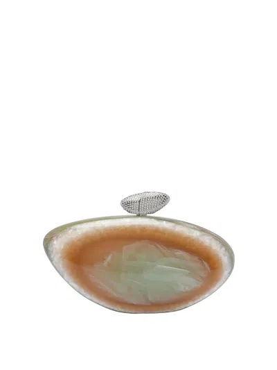 BENEDETTA BRUZZICHES GREEN ARMONIA TRANSPARENT HANDBAG