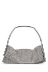 Benedetta Bruzziches Chainmail Gathered Clutch Metallic Silver Handle In Pattern