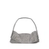 Benedetta Bruzziches Chainmail Gathered Clutch Metallic Silver Handle In Silver