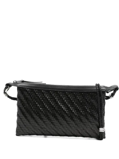 Benedetta Bruzziches Braided Crossbody Bag In Orange