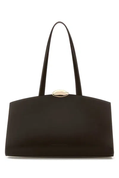 BENEDETTA BRUZZICHES BROWN LEATHER SERENA SHOPPING BAG