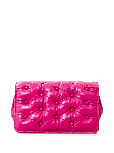 Benedetta Bruzziches Carmen Quilted Chain Shoulder Bag In Pink