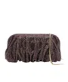 Benedetta Bruzziches Embellished Fabric Large Venus Clutch In Black