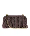 Benedetta Bruzziches Embellished Fabric Large Venus Clutch In Black
