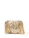 Benedetta Bruzziches Sequined Shoulder Bag In Gold