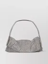 Benedetta Bruzziches Chainmail Gathered Clutch Metallic Silver Handle