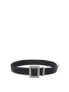 Benedetta Bruzziches Crystal Embellished Adjustable Textured Belt In Black
