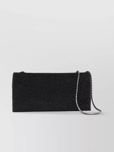 Benedetta Bruzziches Clutch Beaded Rectangular Detachable Strap