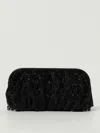 Benedetta Bruzziches Venus La Grande Ruched Crystal Mesh Clutch Bag In Black