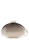 Benedetta Bruzziches Ariel Structured Clutch Bag With Crystal Embellishment In Multi