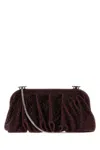 Benedetta Bruzziches La Grande Venus Crystal-embellished Pleated Clutch In Red