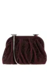 Benedetta Bruzziches Embellished Fabric Small Venus Clutch In Red