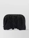Benedetta Bruzziches Clutch Structured Pleated Rhinestone Embellishment