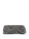 Benedetta Bruzziches Clutch With Chain Shoulder Strap In Gray