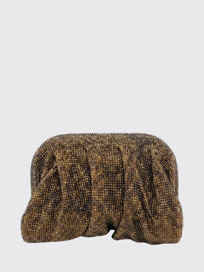 Benedetta Bruzziches Clutch Woman Color Gold In Brown